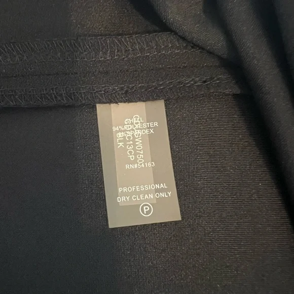 🎉Host Pick🎉Calvin Klein Black Cocktail Dress w/ 10” Slit Bell Sleeves Size 14 - Picture 13 of 16